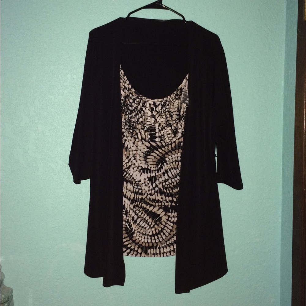 East 5th Woman 1X Abstract Blouse RN# 93677